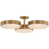 Troy Lighting Rory 3 Light 30" Wide Semi-Flush Ceiling Fixture Patina Brass