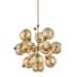 Troy Lighting Ellory 13 Light 32" Wide Sputnik Chandelier with Bronze, Clear Glass Shades Patina Brass
