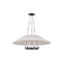 Troy Lighting Archive 6 Light 38" Wide Pendant with Linen Shade Bronze