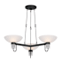 Troy Lighting Arturo 3 Light 30" Wide Chandelier with Etched Matte Glass Shades Textured Bronze