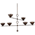 Troy Lighting Vishal 6 Light 54" Wide Chandelier Black Patina Gold