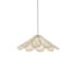 Troy Lighting Petal 36" Wide Pendant with Rattan and Glass Shades Patina Brass
