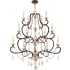 Troy Lighting Bordeaux 15 Light 3 Tier Chandelier Parisian Bronze with Distressed Gold Leaf
