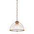 Troy Lighting Glint 14" Wide Pendant with Holophane Glass Shade Patina Brass