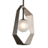 Troy Lighting Origami Single Light 12" Wide 3000K LED Pendant with Frosted Glass Shade Graphite / Silver Leaf