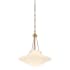Troy Lighting Era 14" Wide Pendant with Glossy Opal Glass Shade Patina Brass