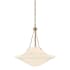 Troy Lighting Era 18" Wide Pendant with Glossy Opal Glass Shade Patina Brass