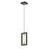 Troy Lighting Enigma Single Light 7-3/4" Wide Mini Pendant Bronze / Polished Stainless Steel