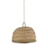 Troy Lighting Ferrando 25" Wide Pendant with Natural Woven Seagrass Shade Patina Brass