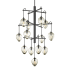 Troy Lighting Brixton 13 Light 36" Wide Chandelier with Clear Glass Acorn Shades Gunmetal / Smoked Chrome