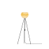 UMAGE Carmina Mini 51.6" Tall Single Light Floor Lamp Sahara with Black Floor Tripod