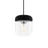 UMAGE Acorn 5.5" Wide Single Light LED Pendant Polished Steel with Black Canopy