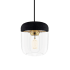 UMAGE Acorn 5.5" Wide Single Light LED Pendant Polished Brass with Black Canopy
