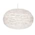 UMAGE Eos 43" Feather Pendant in White White with Black Canopy