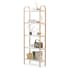 Umbra Bellwood 24" Wide 5 Shelf Wood Shelving Unit White / Natural
