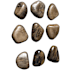 Uttermost Pebbles 5" Tall Wood Minerals and Rocks Sculpture - Set of 9 Walnut