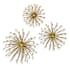 Uttermost Aga 8" Tall Metal Abstract Sculpture - Set of 3 Gold