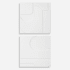 Uttermost Contours 24" x 24" Wall Abstract Decorative Panels - Set of 2 White