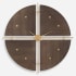 Uttermost 38" Walnut Elegance Veneer Analog Wall Mounted Clock Brown