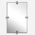 Uttermost Bateau 25-1/4"W x 37-1/4"H Rectangular Flat Accent Mirror Gray