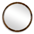 Uttermost Auger 44-3/4" Diameter Circular Flat Metal Framed Accent Mirror Aged Rust Bronze
