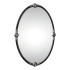 Uttermost Carrick 21-1/2" W x 32-1/4" H Oval Framed Bathroom Mirror Burnished Silver