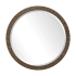Uttermost Wayde 30" W x 26-1/2" H Circular Framed Bathroom Mirror Antiqued Gold Leaf