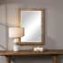 Uttermost Cape 28-3/4" W x 41" H Vintage Rectangular Framed Bathroom Wall Mirror Natural Rattan