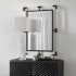 Uttermost Balkan 28" W x 38" H Rectangular Framed Bathroom Mirror Matte Black / Acrylic