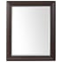 Uttermost Wythe 27-1/2" W x 33-1/2" H Rectangular Framed Bathroom Mirror Mahogany