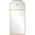 Uttermost Caddington 18" W x 40" H Arched Stainless Steel Framed Bathroom Mirror Satin Brushed Brass