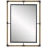 Uttermost Melville 28" W x 38" H Rectangular Framed Bathroom Mirror Rust Black