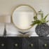 Uttermost 42" Diameter Circular Framed Bathroom Mirror Gold Leaf