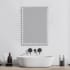 Uttermost Serna 21" W x 30" H Transitional Rectangular Framed Bathroom Wall Mirror Matte White