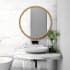 Uttermost Byzantine 42" W x 41-1/4" H Circular Framed Bathroom Mirror Antique Gold