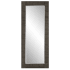 Uttermost Figaro 24-1/2" W x 72-5/8" H Rectangular Framed Bathroom Mirror Aged Gray Wash
