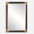Uttermost Rhea 27-1/2" W x 39-3/8" H Rectangular Framed Bathroom Mirror Walnut
