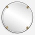 Uttermost Radius 42" Diameter Circular Framed Bathroom Mirror Bronze