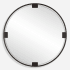 Uttermost Cornelia 42-1/2" Diameter Circular Framed Bathroom Mirror Black