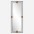 Uttermost Cornerstone 28-7/8" W x 76-7/8" H Rectangular Framed Bathroom Mirror Black