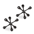 Uttermost Harlan 5-1/2" Tall Aluminum Abstract Table Statue - Set of 2 Black Nickel