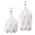 Uttermost Klara 8-1/4" Wide Ceramic and Crystal Bottles - Set of 2 Polished Nickel / White