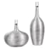 Uttermost Gatsby 6" Wide Ceramic and Crystal Bottles - Set of 2 Brushed Nickel / Silver