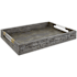Uttermost Wessex 19" Wide Acrylic and MDF Tray Aged Gold / Clear / Gray