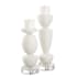 Uttermost Lido Rice Stone Table Pillar Candle Holder - Set of 2 Ivory