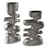 Uttermost Free Flowing 14-1/4" Tall Ceramic Vase - Set of 2 Tarnished Nickel