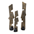 Uttermost Geometric Echoes 18" Tall Iron Abstract Table Statue - Set of 3 Black / Bronze