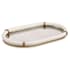 Uttermost Cyprus, 24" Wide Aluminum, Steel, and Glass Tray Brass / White