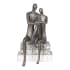 Uttermost Courtship 10" Wide Loving Couple Contemporary Resin Figurine Statue Antique Nickel