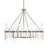 Uttermost Crystal 8 Light 39" Wide Ring Chandelier Brass